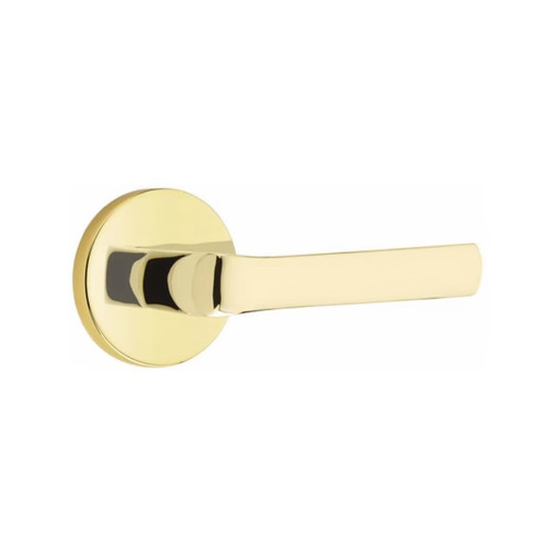 Emtek SPN-US3NL-PRIV Unlacquered Brass Spencer Privacy Lever with Your Choice of Rosette