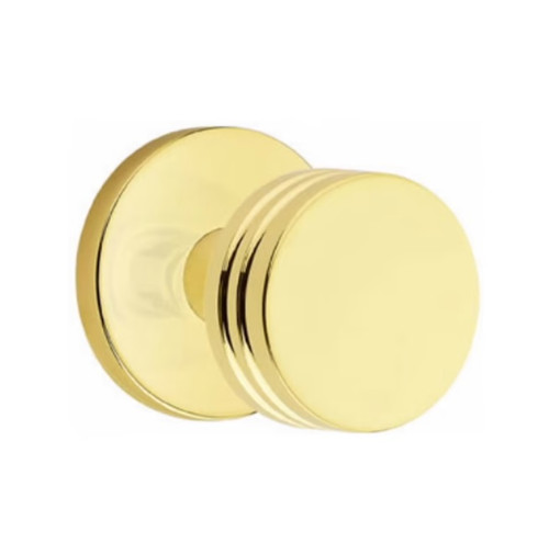 Emtek BN-US3NL-PASS Unlacquered Brass Bern Passage Knob with Your Choice of Rosette