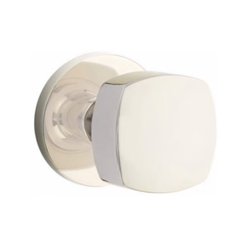 Emtek FRK-US14-PHD Polished Nickel Freestone Pair Half Dummy Knobs with Your Choice of Rosette