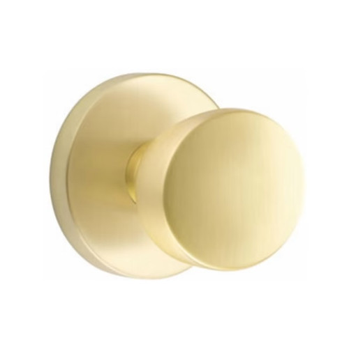 Emtek LAU-US4-PRIV Satin Brass Laurent Privacy Knob with Your Choice of Rosette