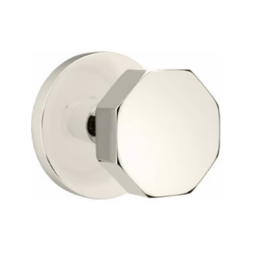 Emtek OCT-US14-PRIV Polished Nickel Octagon Privacy Knob with Your Choice of Rosette