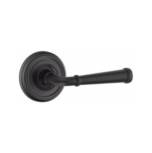 Emtek ME-US19-PASS Flat Black Merrimack Passage Lever with Your Choice of Rosette