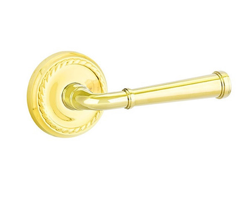 Emtek ME-US3NL-PASS Unlacquered Brass Merrimack Passage Lever with Your Choice of Rosette