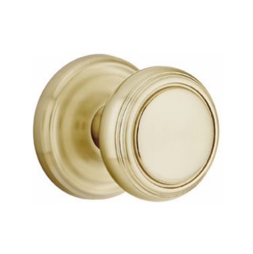 Emtek NW-US4-PHD Satin Brass Norwich (Pair) Half Dummy Knobs with Your Choice of Rosette