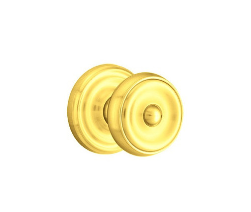 Emtek W-US3NL-PASS Unlacquered Brass Waverly Passage Knob with Your Choice of Rosette