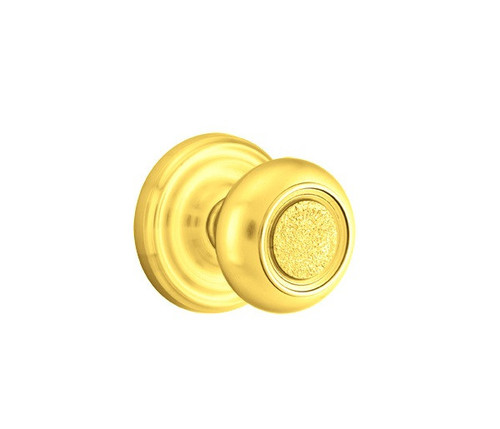 Emtek BT-US3NL-PHD Unlacquered Brass Belmont (Pair) Half Dummy Knobs with Your Choice of Rosette