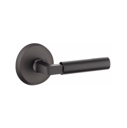 Emtek BR-FB-PASS Flat Black Bryce Passage Lever with Your Choice of Rosette