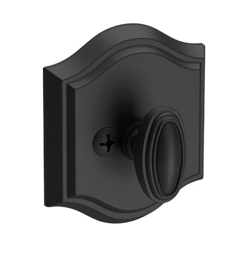 Baldwin Reserve PTTAD190 Satin Black Patio One-Sided Traditional Arched Deadbolt