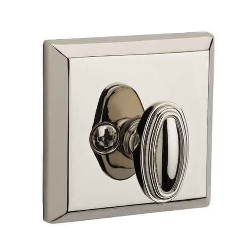 Baldwin Reserve PTTSD055 Lifetime Polished Nickel Patio One-Sided Traditional Square Deadbolt