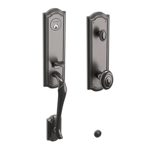 Baldwin 85337076RFD/LFD Lifetime Graphite Nickel Dummy Bethpage Handleset with Bethpage Lever