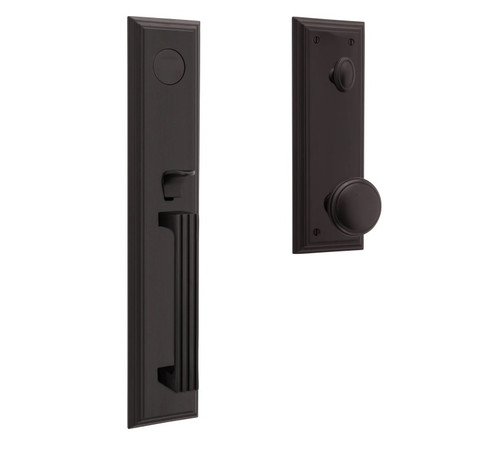 Baldwin 85342102FD Oil Rubbed Bronze Full Dummy Tremont Full Handleset with 5069 Knob