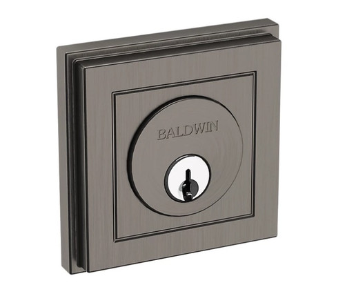 Baldwin 8260076 Lifetime Graphite Nickel Single Cylinder Hollywood Hills Deadbolt