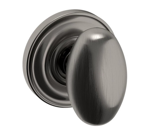 Baldwin 5025076PASS-PRE Lifetime Graphite Nickel Passage Egg Knob with 5048 Rose