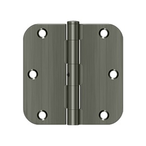 Deltana S35R5N15A Antique Nickel 3-1/2" x 3-1/2" x 5/8" Radius Hinge; Residential; (NRP)