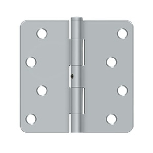 Deltana S44R4N26D Satin Chrome 4” x 4” Steel 1/4” Radius Corner Hinge (NRP)