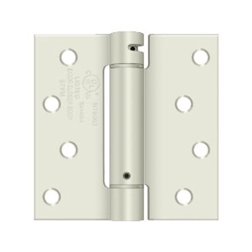 Deltana DSH44USPW White 4" x 4" Steel Square Corner Spring Hinge