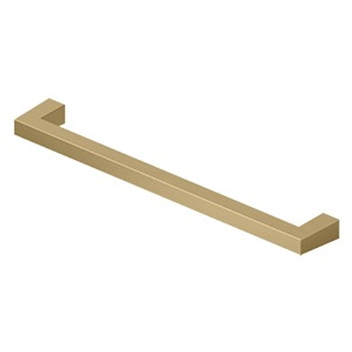 Deltana SBP80U4 Modern Square Bar Cabinet Pull with 8" Center to Center Satin Brass Finish