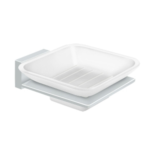 Deltana 55D2012-26 Frosted Glass Soap Dish 55D Series Polished Chrome Finish