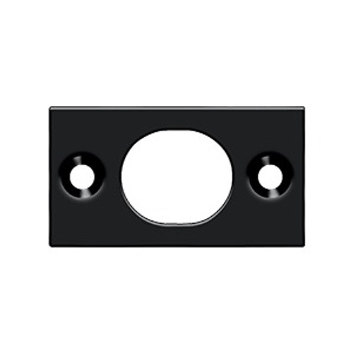 Deltana SP6FBU19 Paint Black Strike Plate for 6FBS and 6FBR Flush Bolts