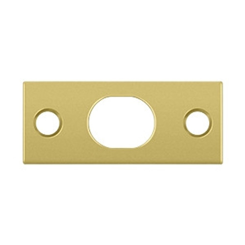 Deltana SP12EFB3-UNL Unlacquered Brass Strike Plate for 12EFB Extension Flush Bolt