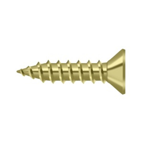 Deltana SCWS975U3 Wood Screw; Steel; #9 x 3/4"; Bright Brass Finish