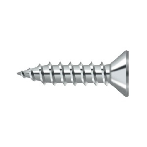 Deltana SCWS975U26 Wood Screw; Steel; #9 x 3/4"; Bright Chrome Finish