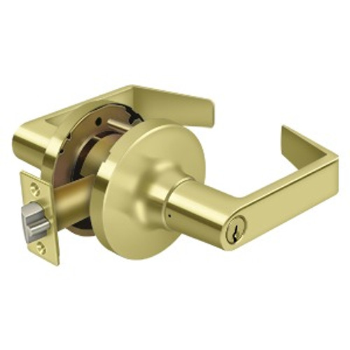 Deltana CL500FLC-3 Commercial Entry Standard Grade 1; Clarendon with CYL; Bright Brass Finish