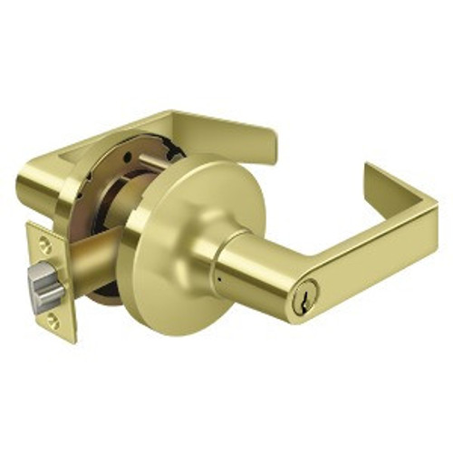 Deltana CL504FLC-3 Commercial Store Room Standard Grade 1; Clarendon with CYL; Bright Brass Finish