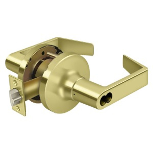 Deltana CL504FRCNC-3 Commercial Store Room IC Core Grade 1; Clarendon Less CYL; Bright Brass Finish