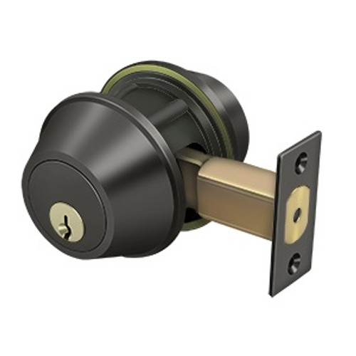 Deltana CL200LA-10B Single Deadbolt Grade 2 with 2-3/4" Backset; Oil Rubbed Bronze Finish