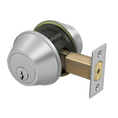 Deltana CL210LA-32D Double Deadbolt Grade 2 with 2-3/4" Backset; Satin Stainless Steel Finish