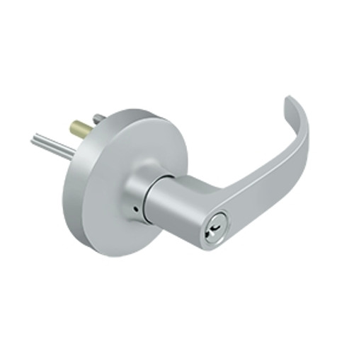 Deltana LTED60LST-26D Curved Lever Trim For Exit Device 60 Storeroom Function; Satin Chrome Finish