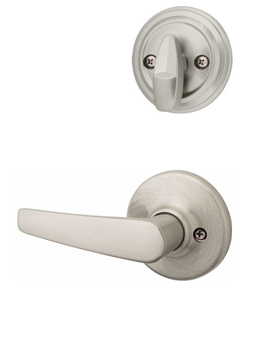 Kwikset 966DL-15 Satin Nickel Delta Lever Single Cylinder Handleset (Interior Side Only)