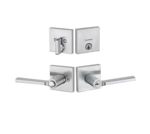 Kwikset 258SQT-740LSLSQT-26D Satin Chrome Downtown Single Cylinder Deadbolt with Libson Keyed Entry Lever