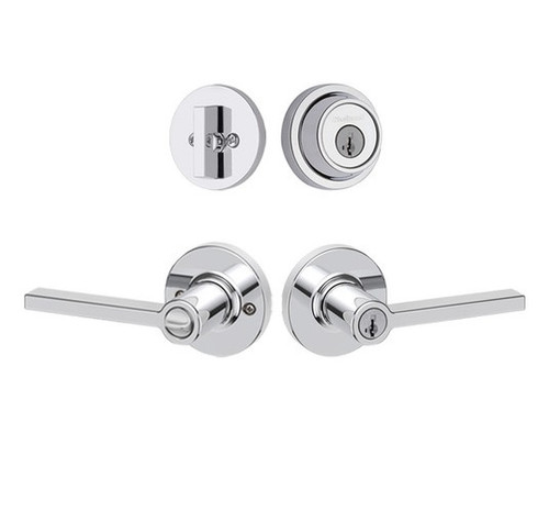 Kwikset 660RDT-405CSLRDT-26 Polished Chrome Single Cylinder Deadbolt with Casey Lever