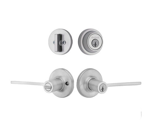 Kwikset 660RDT-405LRLRDT-26D Satin Chrome Single Cylinder Deadbolt with Ladera Lever