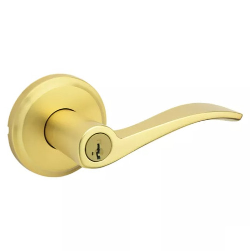 Kwikset 740SEL-4 Satin Brass Sedona Keyed Entry Lever