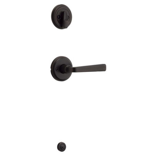 Kwikset 966TDL-514 Iron Black Trafford Lever Single Cylinder Handleset (Interior Side Only)