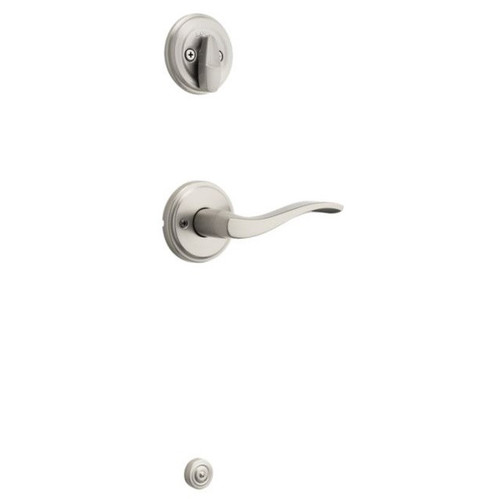 Kwikset 971SELLH-15 Left Hand Sedona Lever Interior Single Cylinder Handleset Trim Satin Nickel Finish