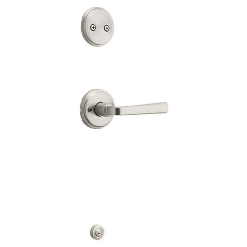 Kwikset 973TDL-15 Satin Nickel Trafford Lever Dummy Handleset (Interior Side Only)