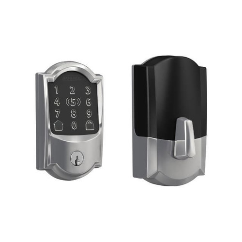 Schlage Residential BE499WBCAM625 Camelot Encode Plus Smart Wifi Deadbolt Polished Chrome Finish