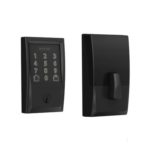 Schlage Residential BE489WBCCEN622 Century Encode Smart Wifi Deadbolt Matte Black Finish