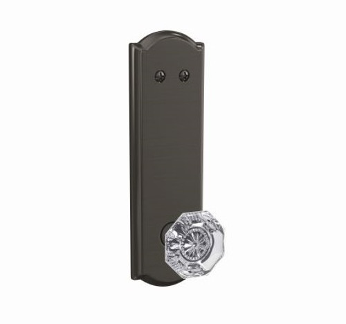 Schlage FCT94ALX530CAM Alexandria Knob with Camelot Rose Black Stainless Dummy Handlesets (Interior Side Only)