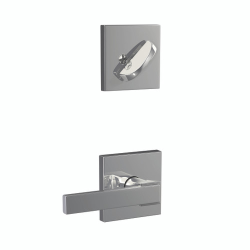 Schlage FC94NBK625COL Northbrook Lever with Collins Rose Polished Chrome Dummy Handleset (Interior Side Only)