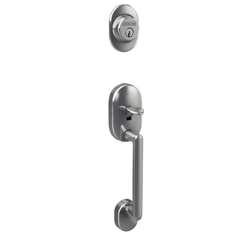 Schlage F58RMN625 Polished Chrome Remsen Single Cylinder Handleset (Exterior Side Only)