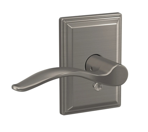 Schlage FC21PEN619GDV Pennant Lever with Grandville Rose Passage and Privacy Lock Satin Nickel Finish