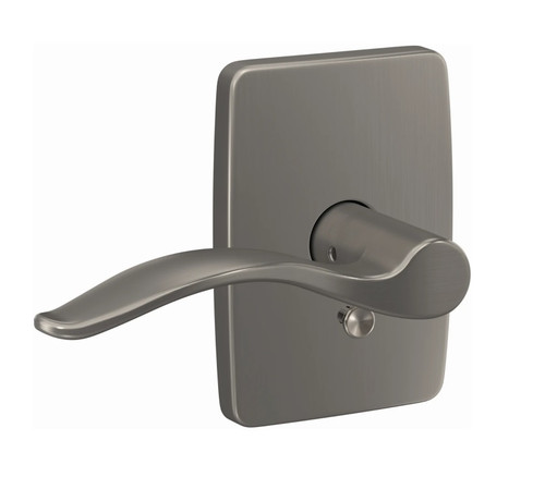 Schlage FC21PEN619GEE Pennant Lever with Greene Rose Passage and Privacy Lock Satin Nickel Finish