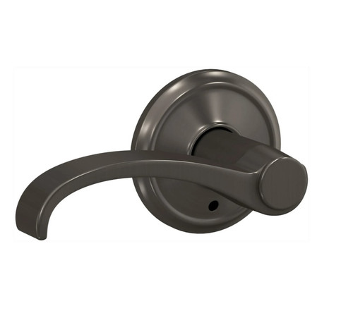 Schlage FC172WIT530ALD Whitney Lever with Alden Rose Non Turning Dummy Lock Black Stainless Finish