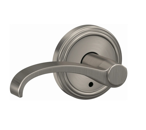 Schlage FC172WIT619IND Whitney Lever with Indy Rose Non Turning Dummy Lock Satin Nickel Finish