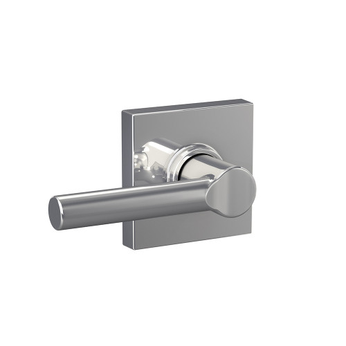Schlage F10BRW625COL Polished Chrome Passage Broadway Style Lever with Collins Rose